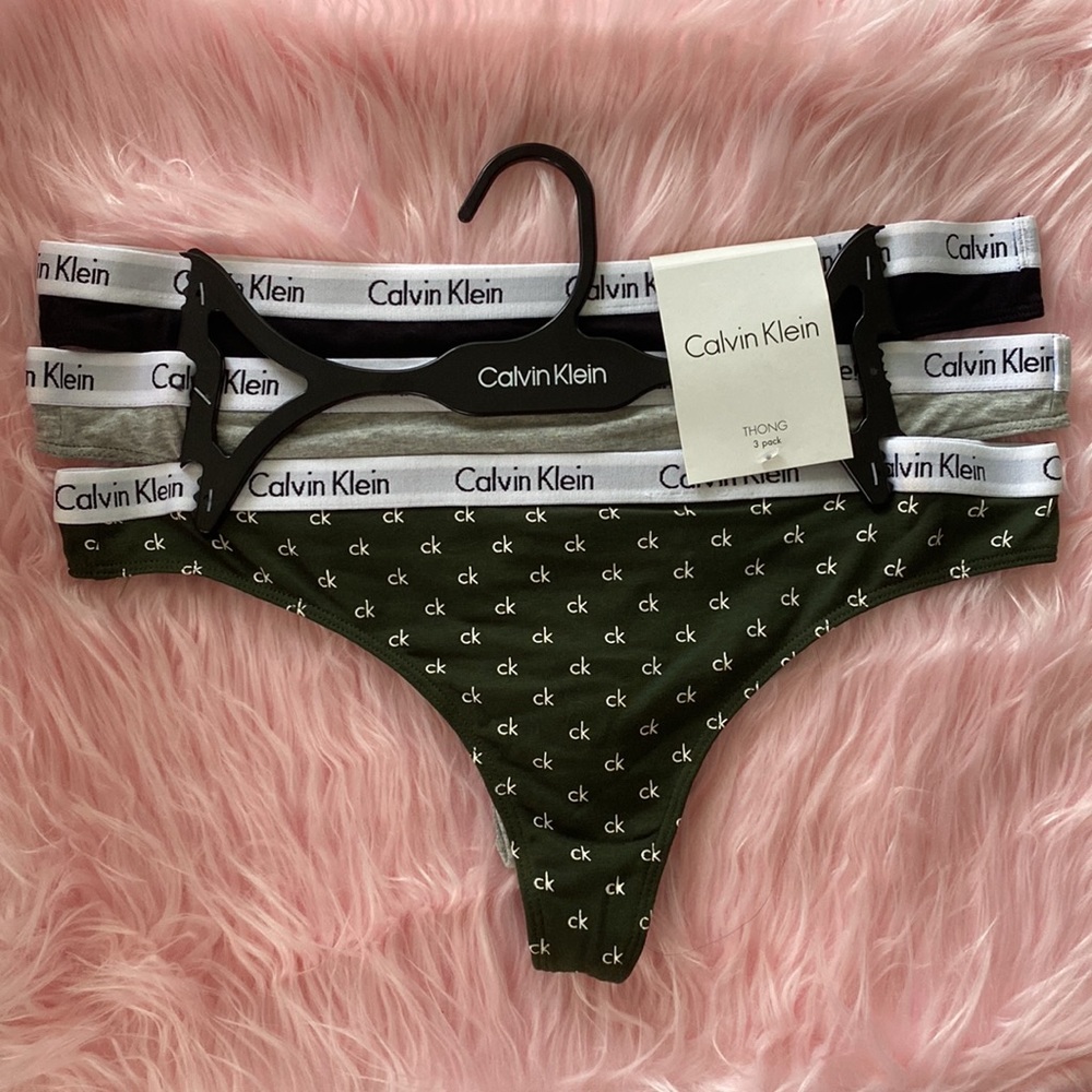 Calvin Klein 3 pack thongs in size Medium